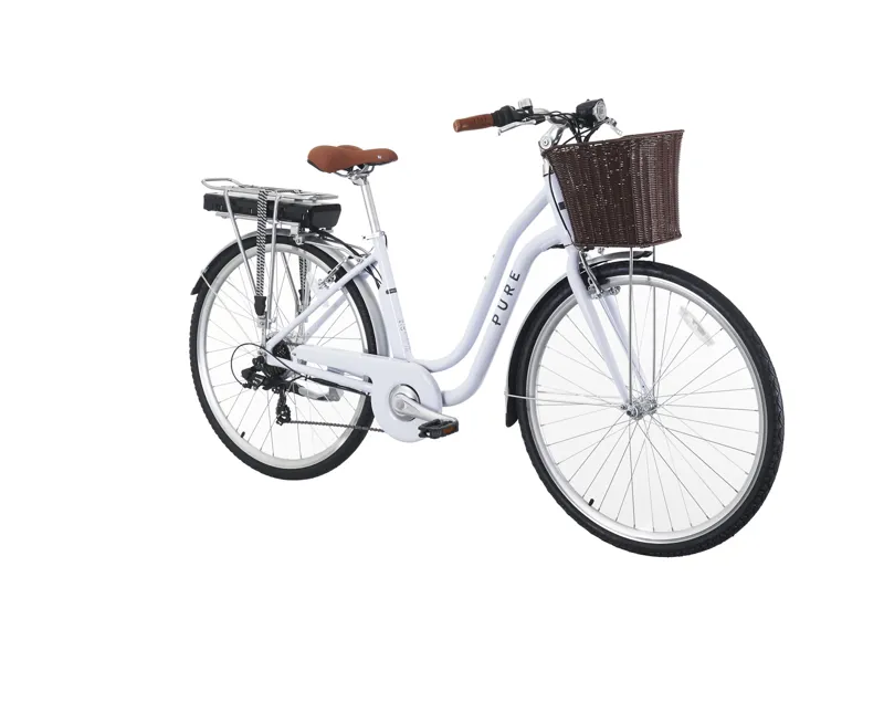 Pure Free Step 18 inch frame Electric Bike in White -1