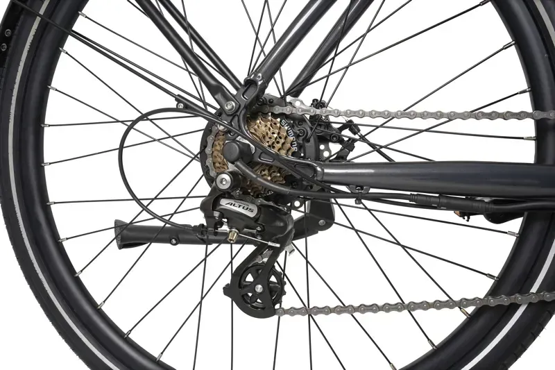 Dawes Scenic Low Step Electric Hybrid Bike In Dark Grey-2