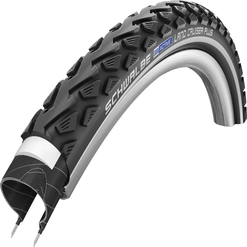 Schwalbe Land Cruiser PLUS Active Line PunctureGuard Wired Tyre In Black/Reflex 