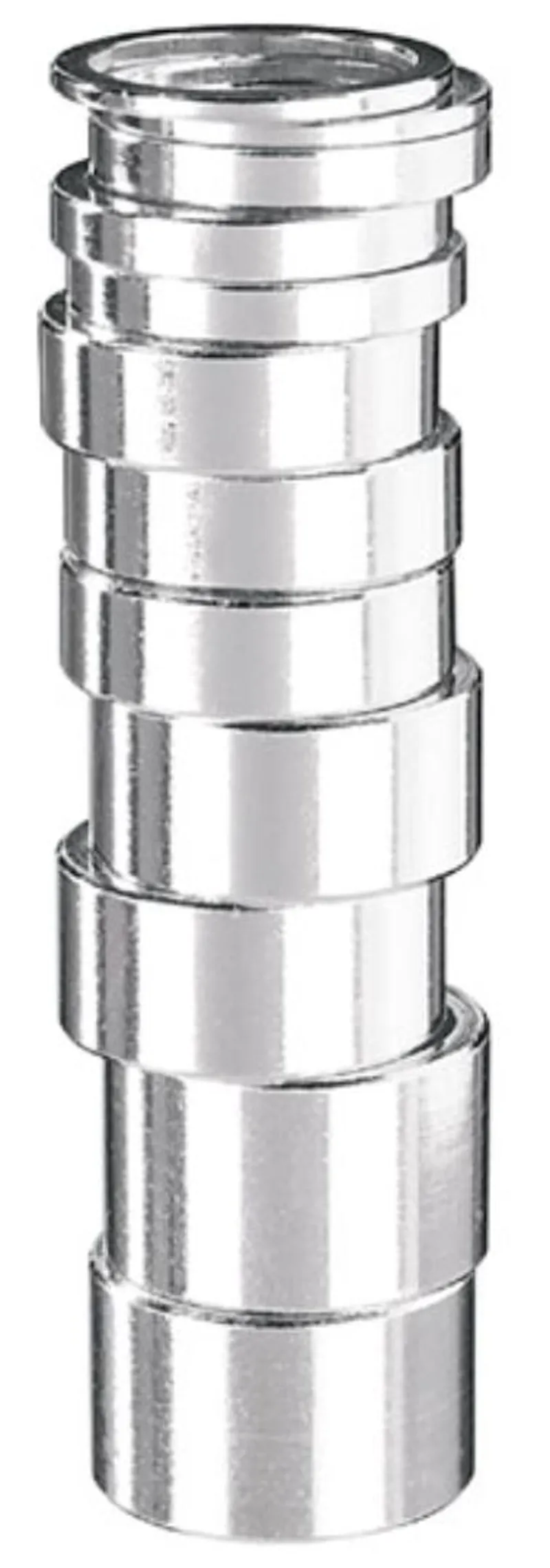 Ergotec Pack Of 10 1' Alloy Spacers in Silver