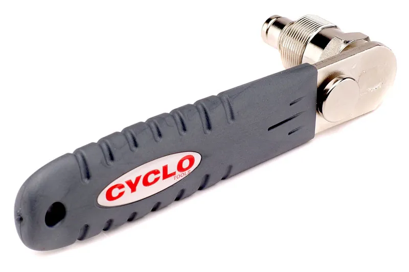 Weldtite Cyclo Splined/Square Crank Extractor with Handle in Silver