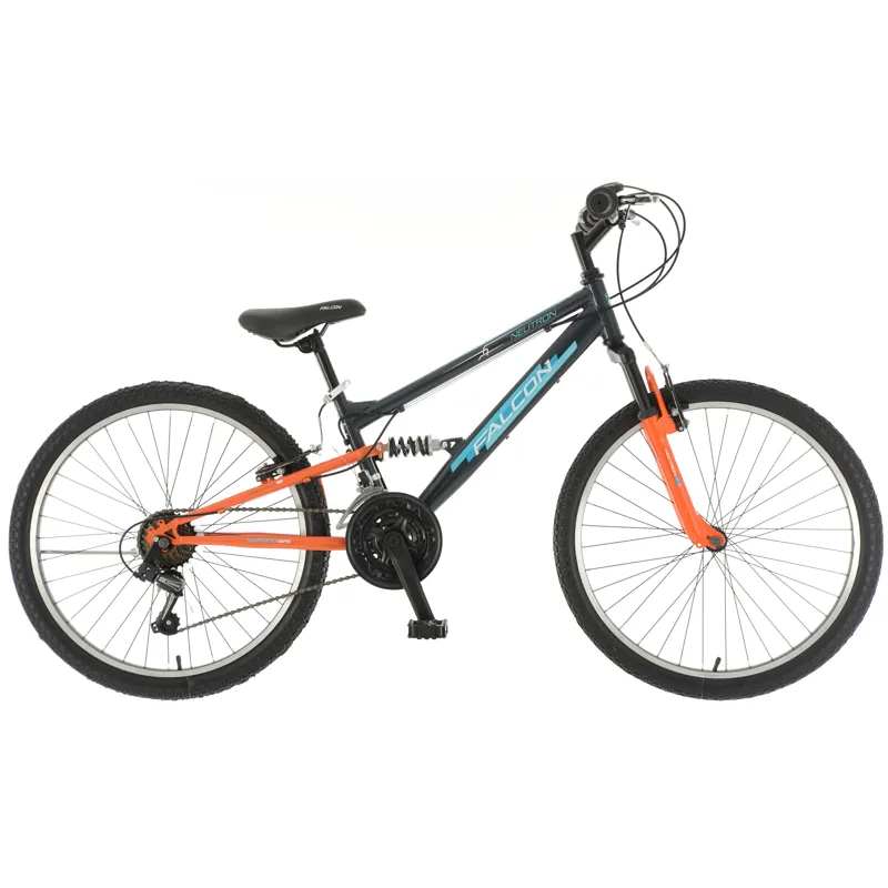Falcon Neutron B24 Childrens Bike - Grey/Orange/Blue