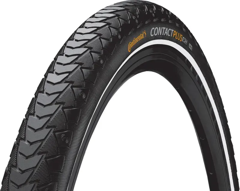 Continental Contact Plus City/Trekking Tyre Rigid in Black/Reflex