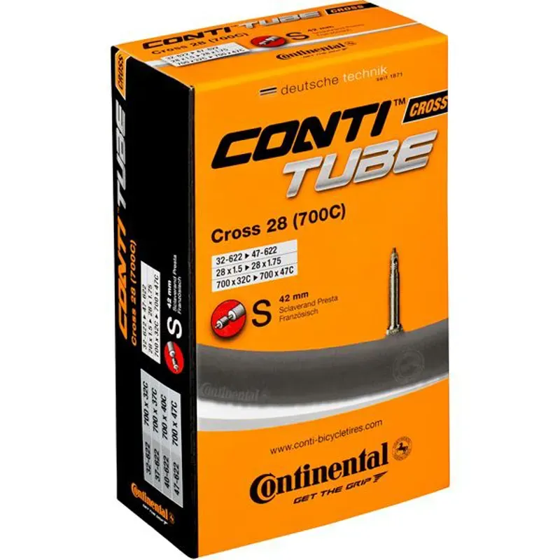 Continental Cross 28 700x32-47mm 42mm Presta Tube in Black
