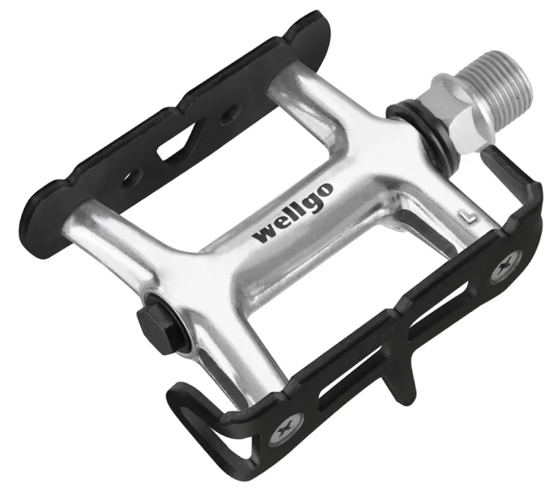 Wellgo R110B 9 16 Road Quill Sealed Bearing Pedals in Black Silver