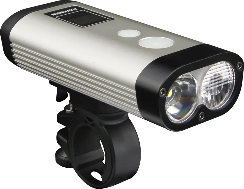 Ravemen PR900 DuaLens Front Light w/Remote in Silver/Black