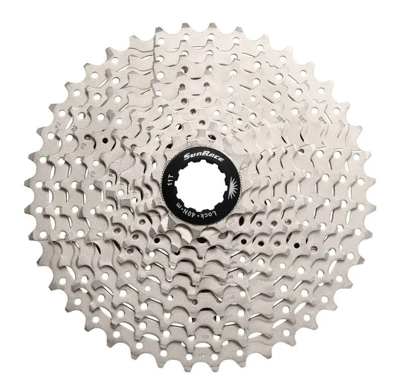 Sunrace and Sturmey Archer 11-40t 10 Speed MTB Cassette in Silver
