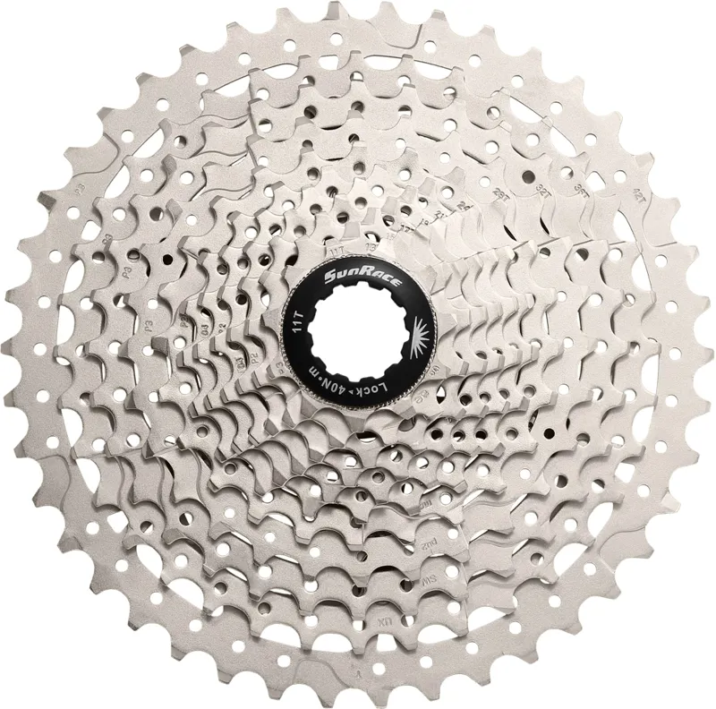 Sunrace and Sturmey Archer 11-40t 11 Speed MTB Cassette in Silver