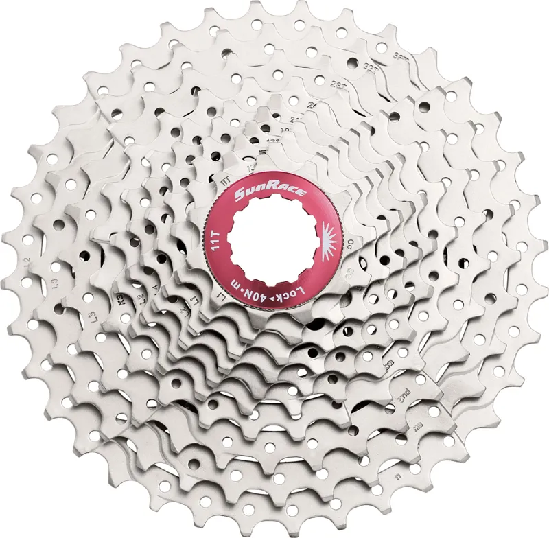 Sunrace and Sturmey Archer 11-36t 10 Speed MTB Cassette in Silver