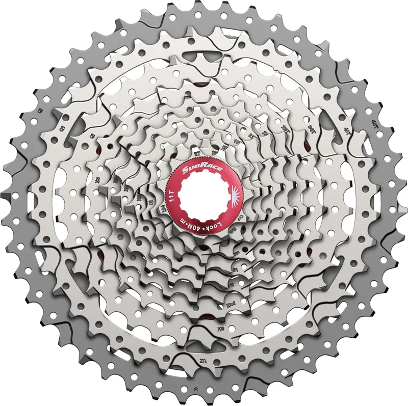 Sunrace and Sturmey Archer 11-42t 10 Speed MTB Cassette in Silver