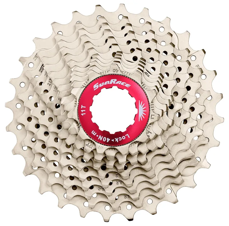 Sunrace and Sturmey Archer 11-28t 11 Speed Road Cassette in Silver