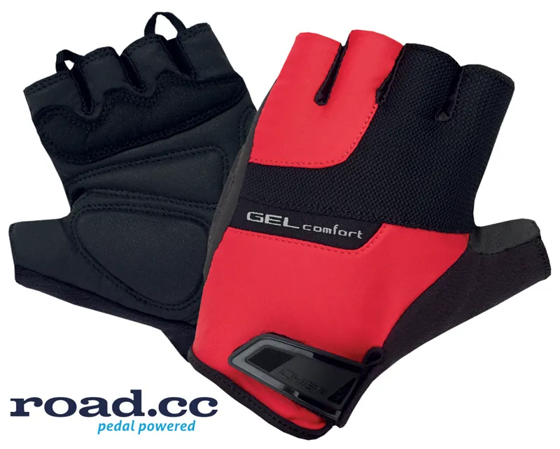 Chiba Gloves Gel Comfort Active Eco-Line Mitts in Red/Black