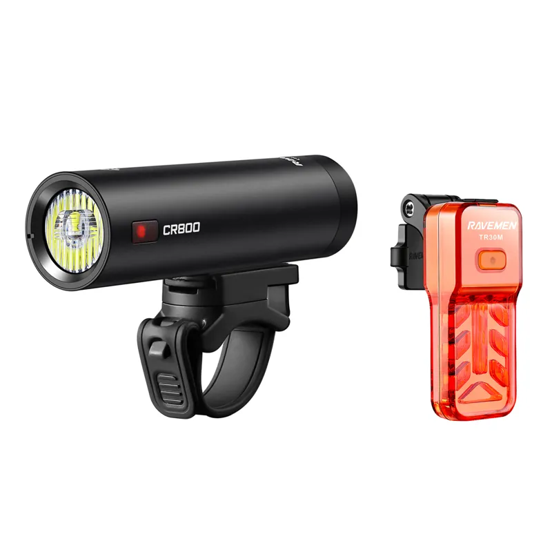 Ravemen CR800/TR30M USB Rechargeable Light Twinset in Black