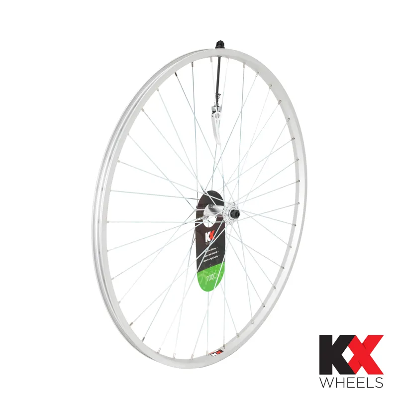 KX Hybrid 700C Single wall Q/R Front Wheel Rim Brake in Silver