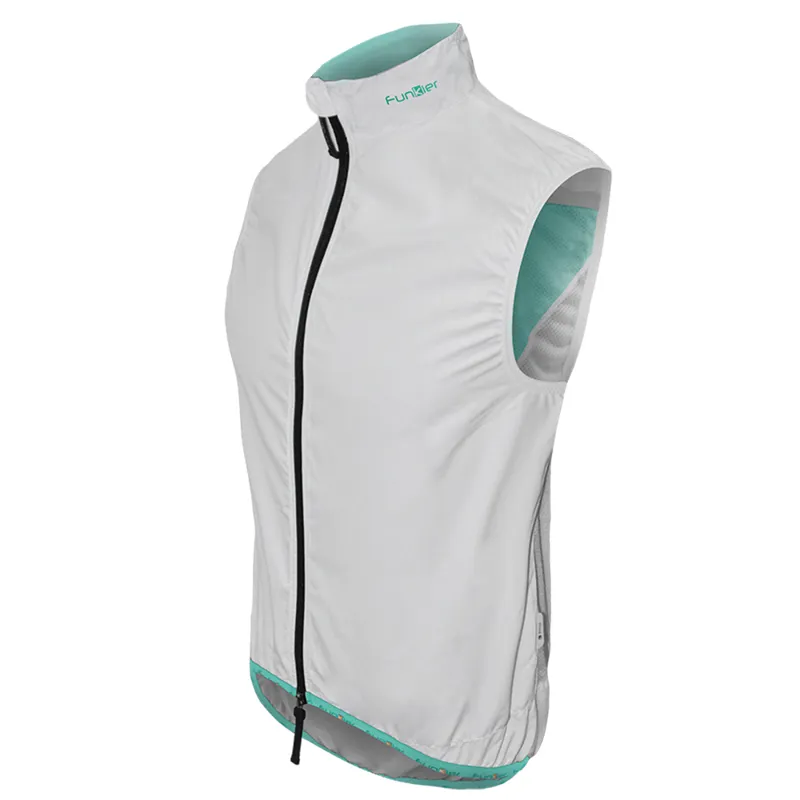 Funkier Windbloc Ladies Pro Gilet in White/Mint