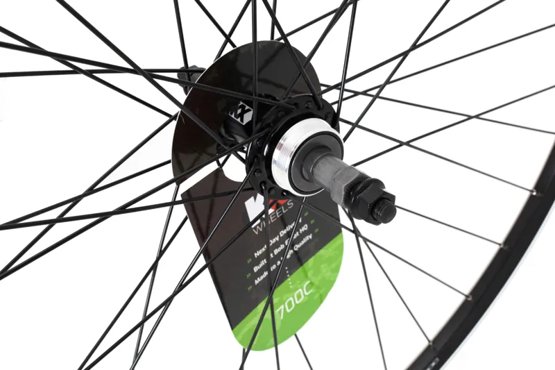 KX Hybrid 700C Double wall Solid Screw On Rear Wheel Rim Brake in Black-1