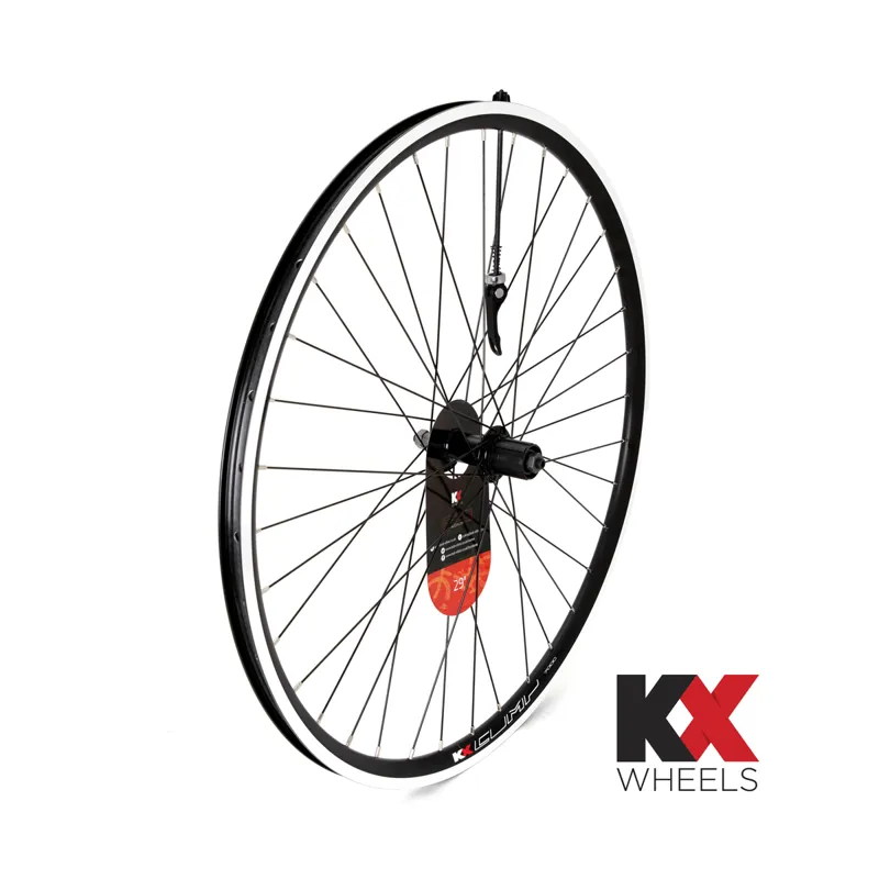 KX MTB 29 29er Doublewall Q/R Cassette Rear Wheel Rim Brake in Black