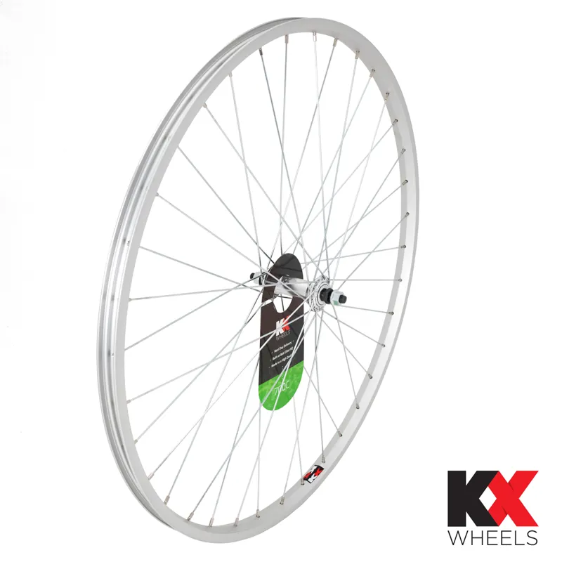 KX Hybrid 700C Singlewall Solid Axle Front Wheel Rim Brake in Silver