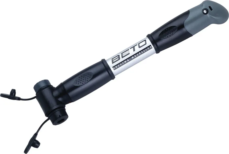 Beto CMP-001 Dual Head - 2 Way Alloy Mini Pump in Silver