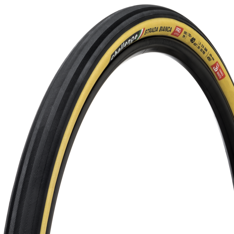 Challenge Strada Bianca Handmade Clincher All Road Tyre in Tan 260tpi 700x33-3