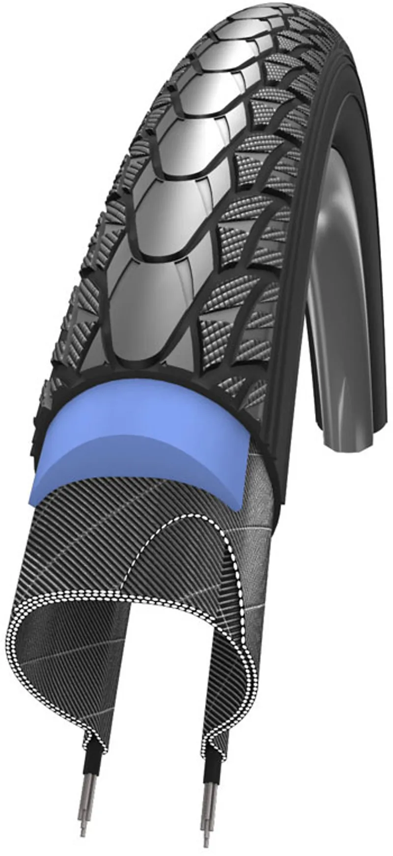 Schwalbe Marathon Plus SmartGuard Wheelchair Compound Rigid In Grey