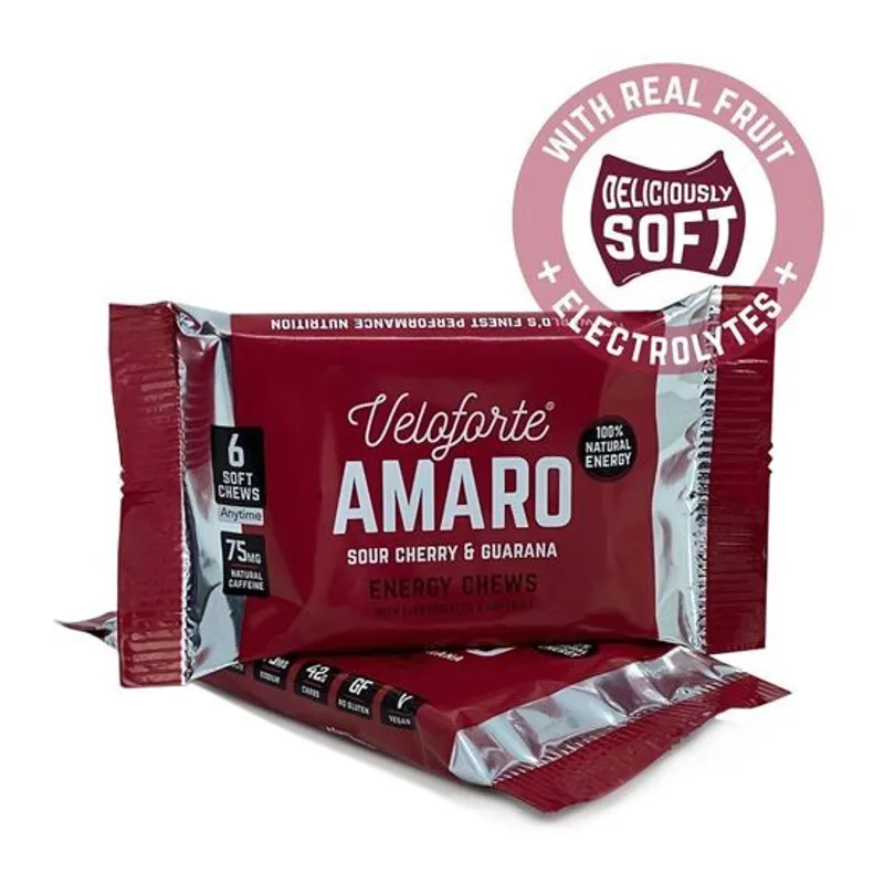 Veloforte Amaro Natural Energy Chews - Sour Cherry/Guarana