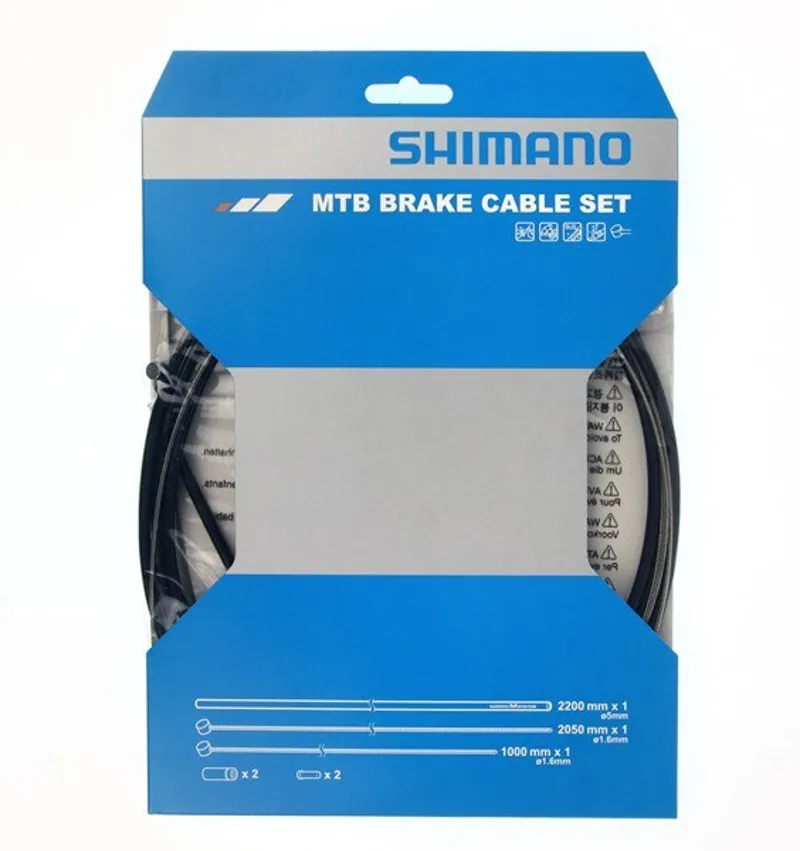 Shimano MTB brake cable set with stainless steel inner wire -Black 