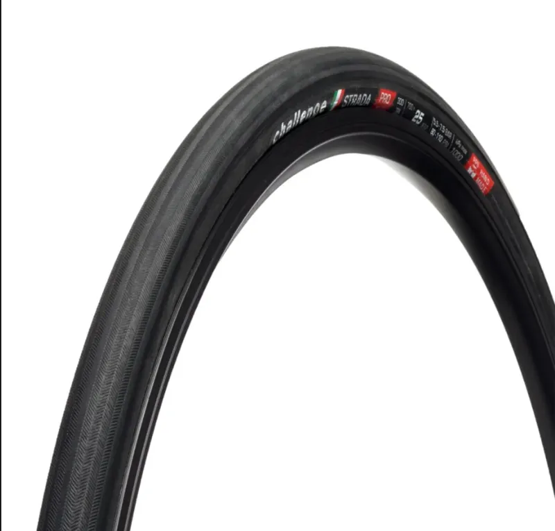 Challenge Strada Handmade Clincher Road Tyre in Black 300tpi 700x27 