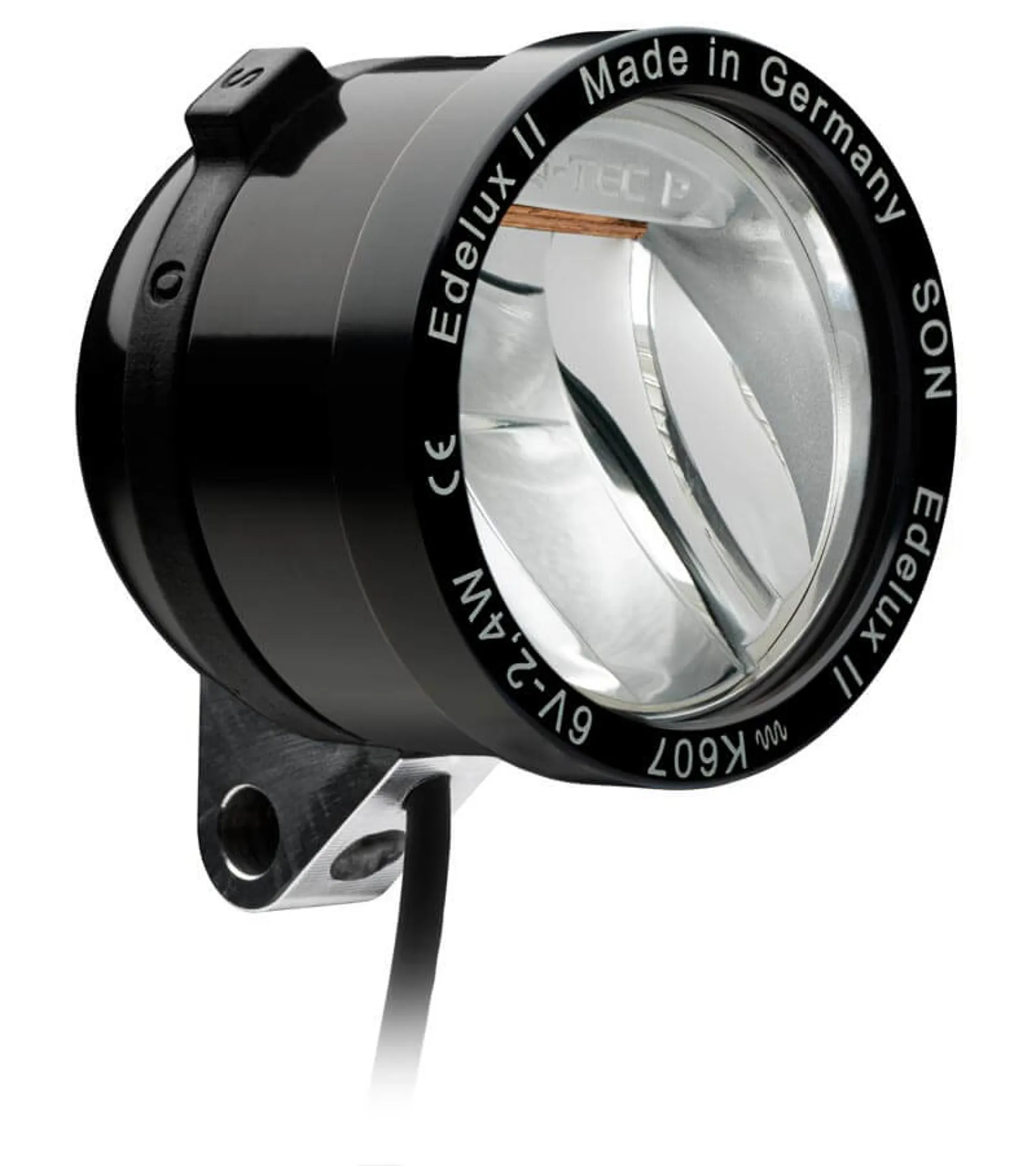 SON Edelux II High Power LED Headlight w/ Coaxial Adapter - Black Anodized