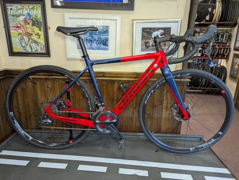 Pre-Owned Orbea Gain M20 E-Bike Small in Satin Blue and Red
