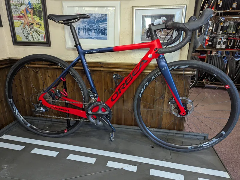 Pre-Owned Orbea Gain M20 E-Bike Small in Satin Blue and Red-1