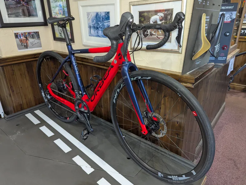 Pre-Owned Orbea Gain M20 E-Bike Small in Satin Blue and Red-2