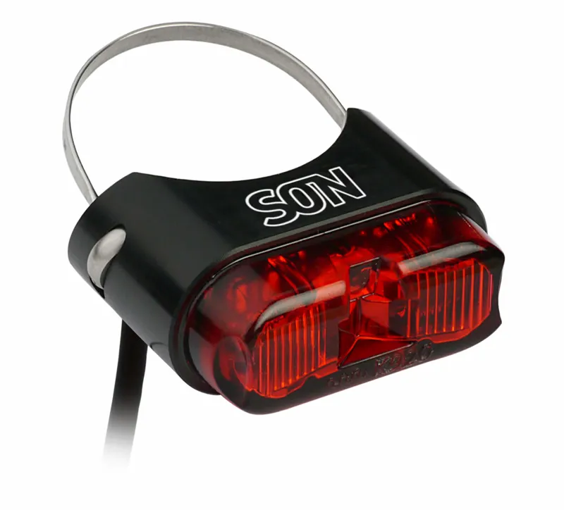 SON Seatpost Mounted Rear Light in Black and Red