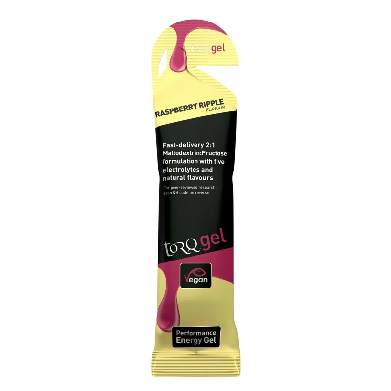 Torq Energy Gel in Raspberry Ripple Flavour