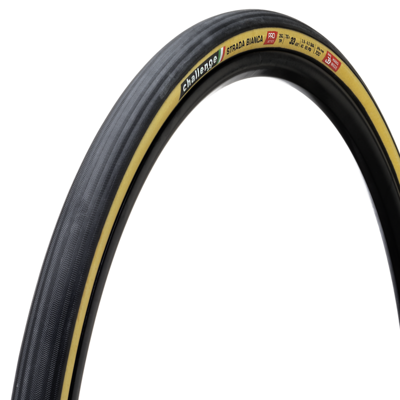 Challenge Strada Bianca Handmade Clincher All Road Tyre in Tan 260tpi 700x33-1