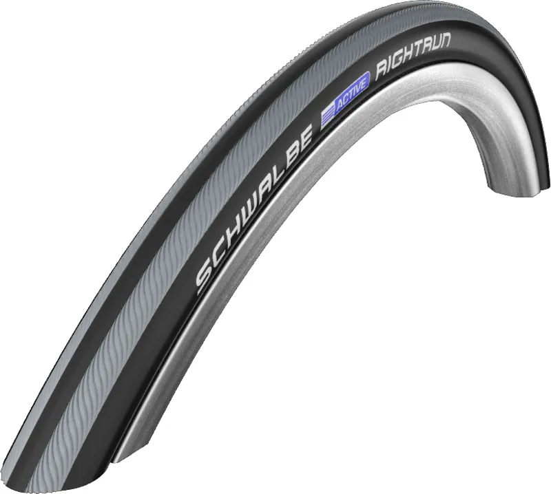 Schwalbe Right Run Kevlar Guard Black'n Roll Compound Rigid 26 x 7/8 Tyre in Grey and Black