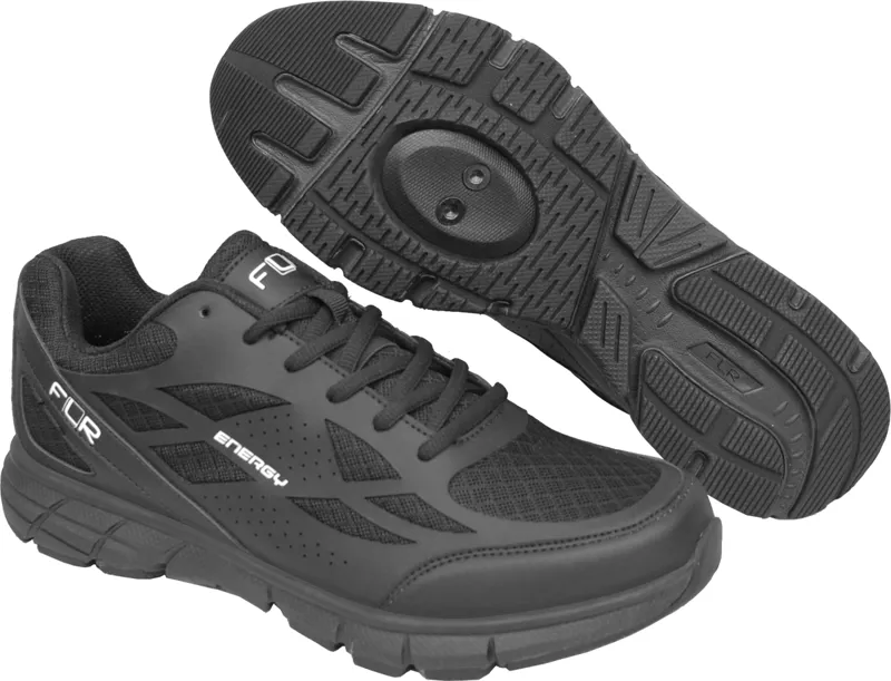 FLR Energy Active Spinning Shoe Inc. Free Cleats in Black