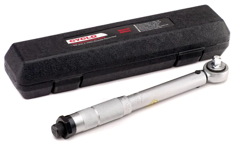 Cyclo 1/4 Drive Torque Wrench With Tools 2-24nm
