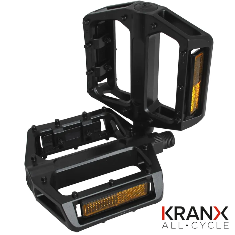 KranX AllTrail Polymer Bearing Alloy Platform Pedals 9/16 - Black