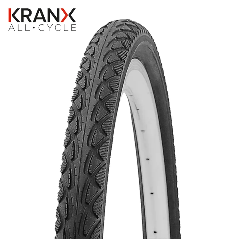 KranX Pioneer Hybrid Trail Tyre Wired 700 x 35mm in Black