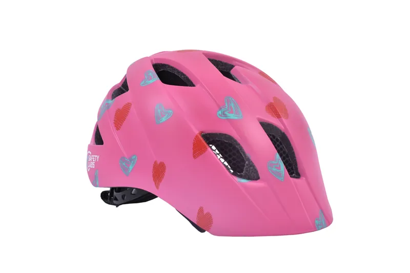 Safety Labs Fiona Light Hearts Inmold Kids Helmet 48-53cm in Pink