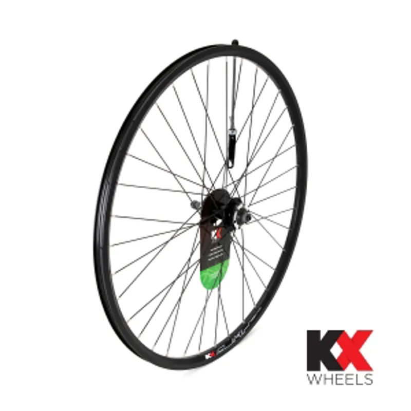 KX Hybrid 700C Doublewall Q R Screw On Rear Wheel Disc Brake in Black